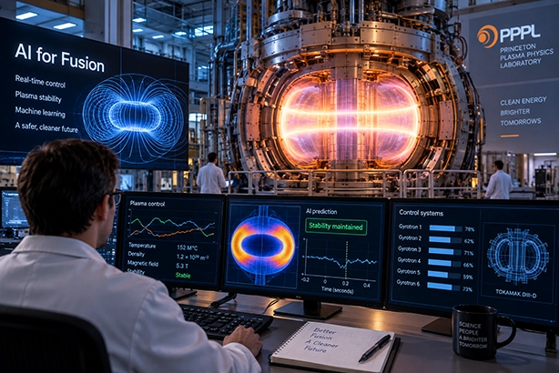 Wetenschapper bestuurt een kernfusie-experiment met behulp van AI en realtime plasmagegevens