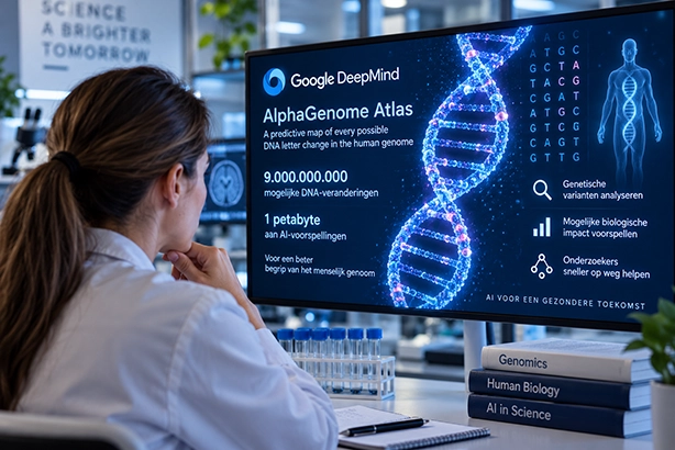 Wetenschapper onderzoekt met AI mogelijke genetische veranderingen in het menselijke DNA