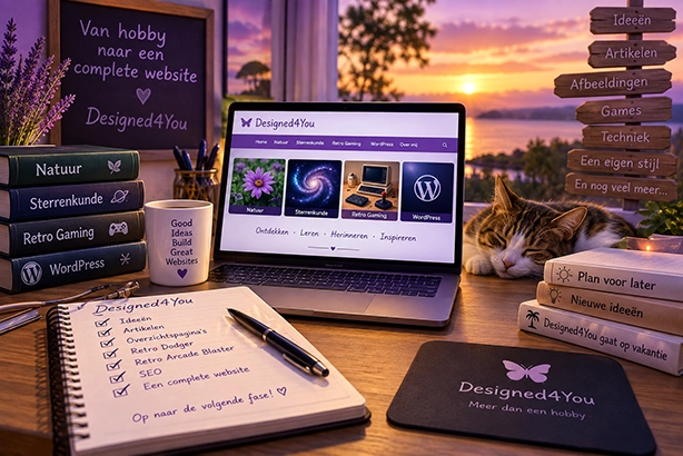 Van hobby naar een complete website: de eerste bouwperiode van Designed4You