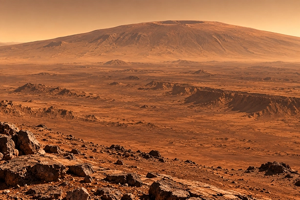 Olympus Mons, de enorme vulkaan op Mars